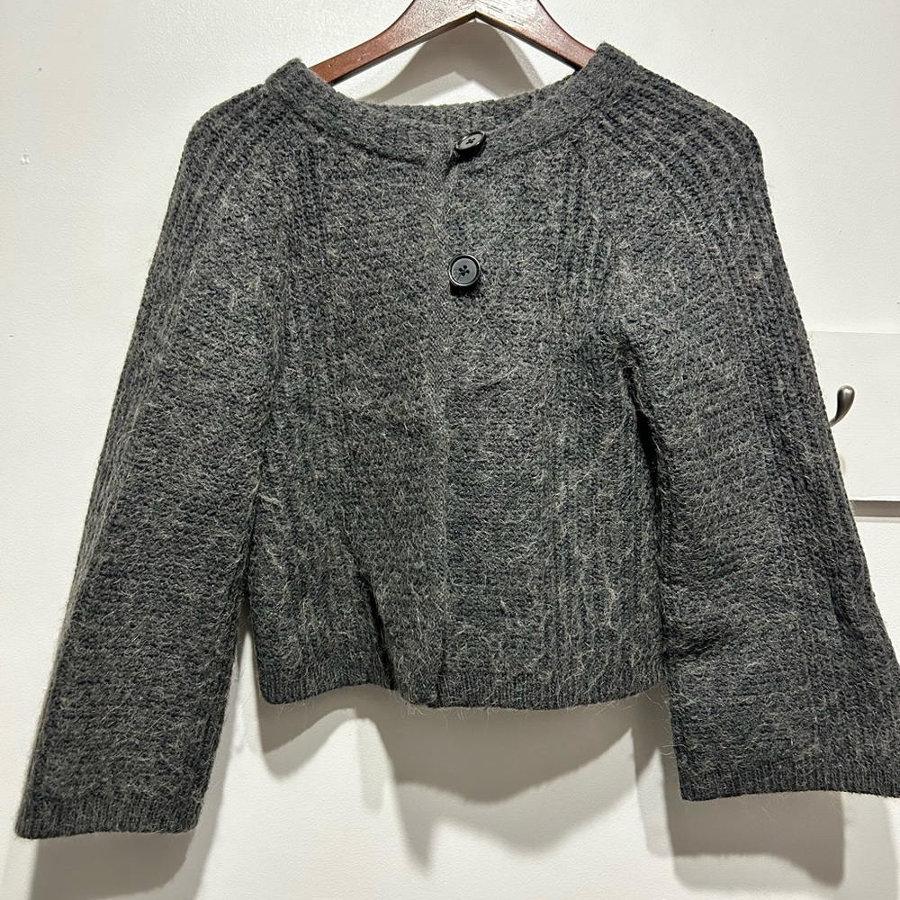 wool shift cardigan